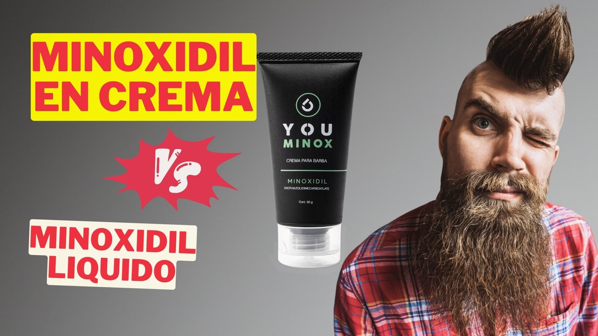Diferencia entre Minoxidil en Crema [You Minox] VS Líquido para Barba